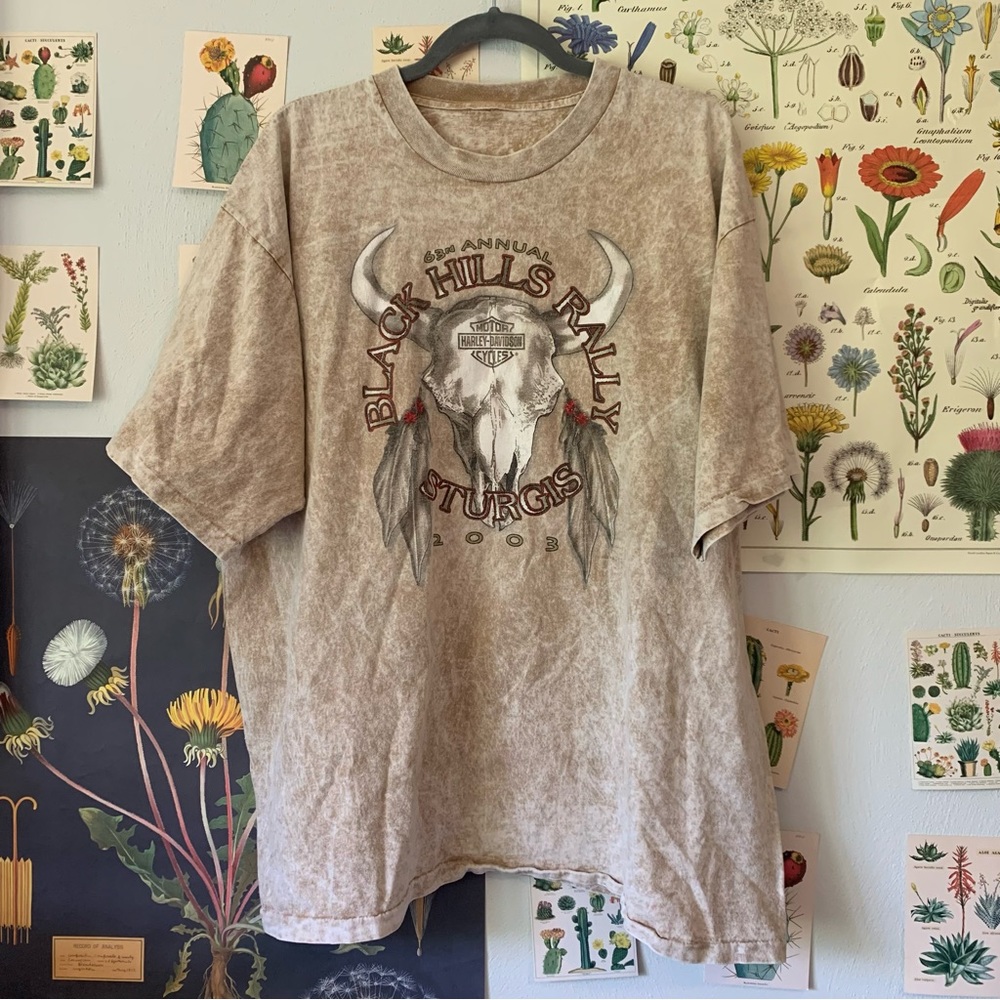 Bundle 5 Items For $25! Sturgis Black Hills Rally Graphic Tee - Beige Tie-Dye
